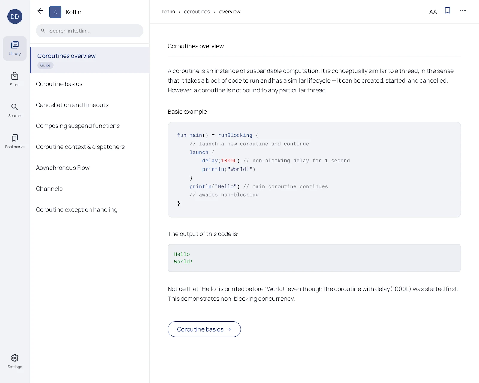 DevDocs – Offline Dev Docs screenshot